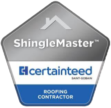 ShingleMaster Certification Logo | Bellatrix Roofing & Restoration